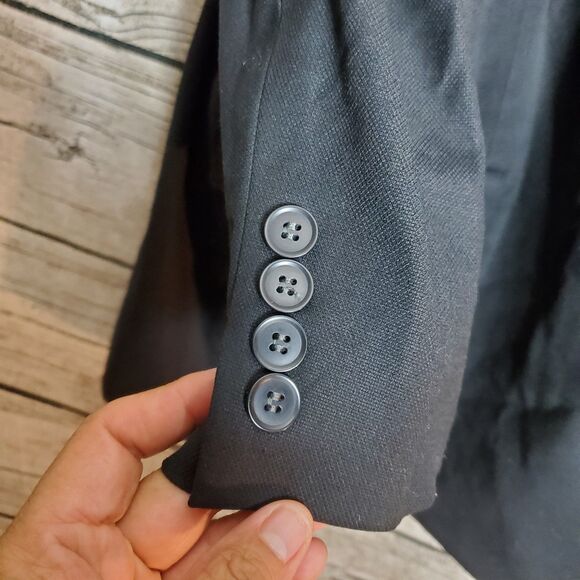 Michael Strahan Men's 52R Black 2-Button Blazer Classic Formal - Picture 2 of 5